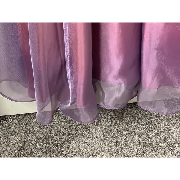 Dave & Johnny Floor Length Purple, Lilac Evening Gown with Stole - Picture 6 of 8